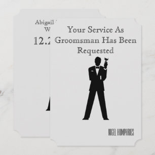 Bästa man eller Groomsman Inbjudan