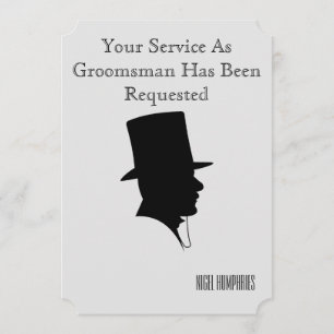 Bästa man eller Groomsman Inbjudan