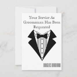 Bästa man eller Groomsman Inbjudan