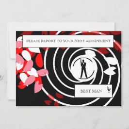 Bästa man eller Groomsman Inbjudan Card