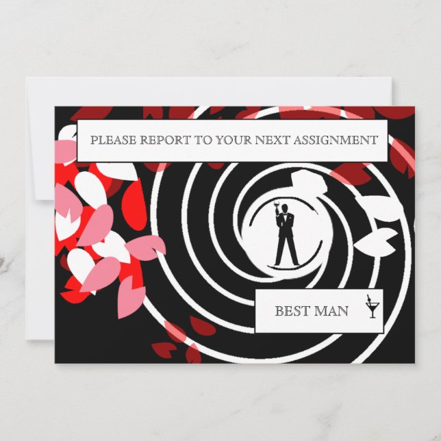Bästa man eller Groomsman Inbjudan Card (Framsida)