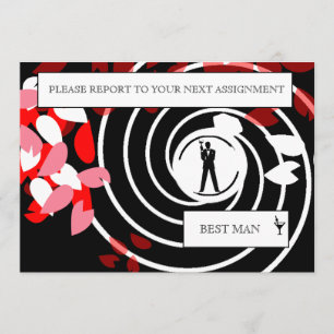 Bästa man eller Groomsman Inbjudan Card