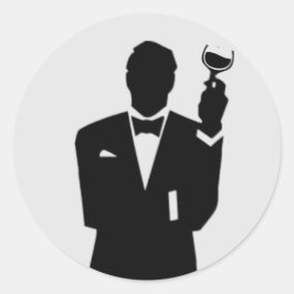 Bästa man eller Groomsman Inbjudan kuvert Seals Runt Klistermärke
