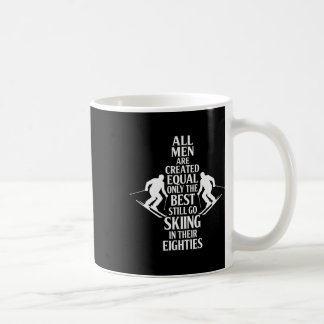 Bästa män går fortfarande på skidor på sina sjutti kaffemugg