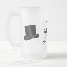 Bästa man Mustache och Top hat Frosted Glass Mugg