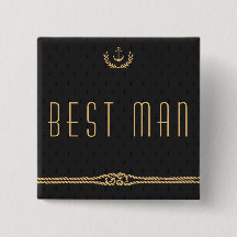 Bästa man Nautical Wedons Buttons