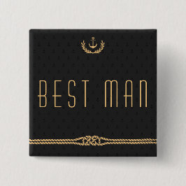 Bästa man Nautical Wedons Buttons Knapp
