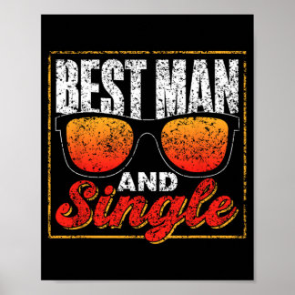 Bästa man och en grupp Party Groom Bride Bachelo Poster