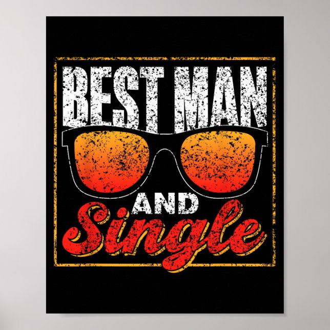 Bästa man och en grupp Party Groom Bride Bachelo Poster (Framsidan)