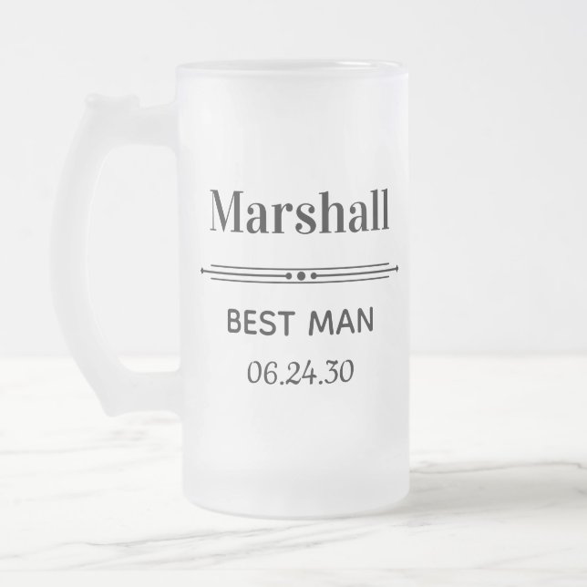 Bästa Man Personlig Frostat Ölglas (Vänster)