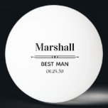 Bästa man-Personligen Pingisboll<br><div class="desc">Pingpong bollar är en perfekt för den bästa mannen i bröllop. De skulle vara underbara för din bachelor helg eller bachelor party. Skaffa alla sex eller så och spela ölpong eller dess många varianter. Alla kommer att ha sitt eget bollar i kärlek.</div>
