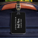 Bästa man Personligt bröllp Modern Monogram Bagagebricka<br><div class="desc">Din bäste man kommer att kärlek den här personligt bröllp-resetaggen med ett modernt skript-teckensnitt. Lägg till hans namn eller monogram och en annan textrad (datum, plats i bröllop osv.) Byt färg i bakgrunden så att den stämmer överens med bröllop färger - klicka bara på "anpassa" och välj sedan färg med...</div>