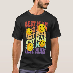 bästa man retro leende ansikte bröllopsfirande sve t shirt