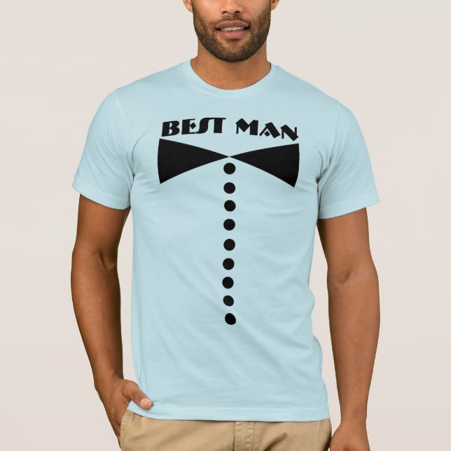 Bästa Man Skjorta - Bröllop - Anpassad Tee Shirt (Framsida)