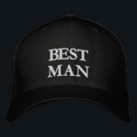 Bästa man, vit elegant chic bröllop broderad keps<br><div class="desc">Chic Bästa man,  svart och vit elegant bröllop Embroied Baseball Cap. Finns i många alternativ för färg och stil</div>
