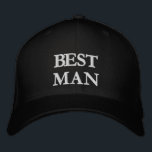 Bästa man, vit elegant chic bröllop broderad keps<br><div class="desc">Chic Bästa man,  svart och vit elegant bröllop Embroied Baseball Cap. Finns i många alternativ för färg och stil</div>