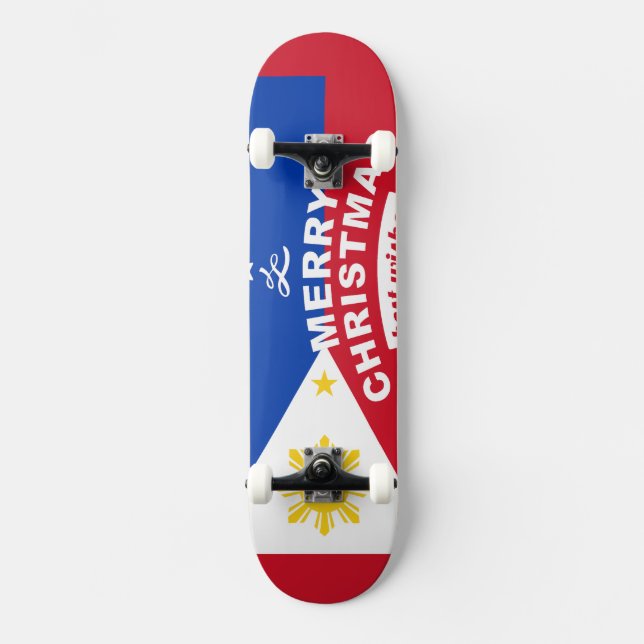 Bästa Manila-julen Önskemål Mini Skateboard Bräda 18,5 Cm (Framsida)