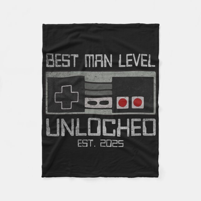 Bästa Mannen Chelor-fest 2025 Gamer Svägers Bröllo Fleecefilt (Framsidan)