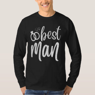 Bästa mannen söt förlovning matchande nygifta såni t shirt