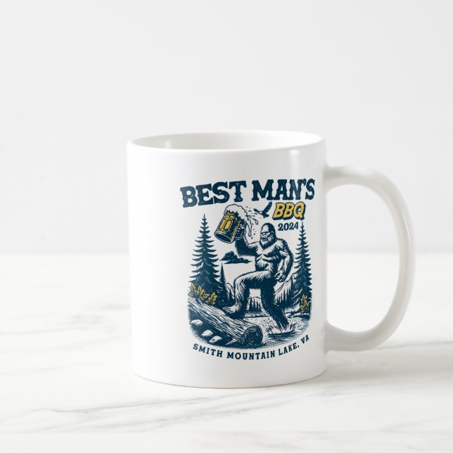 Bästa mannens Bbq Smith Mountain Lake Bigfoot Kaffemugg (Höger)