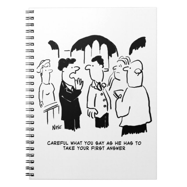 Bästa mannens varning till Bridegroom Anteckningsbok (Framsidan)