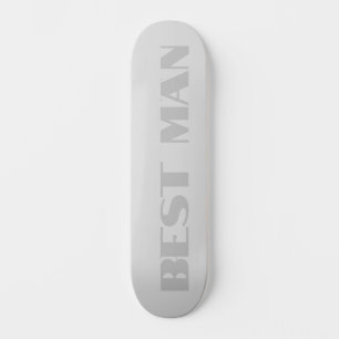 Bästa mans metalliska silver skateboard