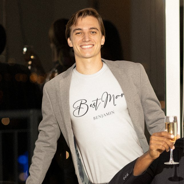 Bästa mans personliga chic minimalistiska bröllop t shirt (Skapare uppladdad)