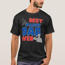 Bästa marinske Pappa någonsin Shirt Fars dag Gift