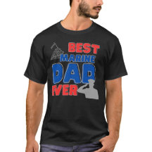 Bästa marinske Pappa någonsin Shirt Fars dag Gift