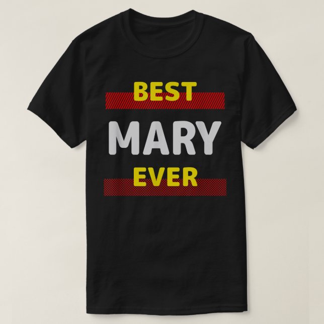 Bästa Mary Aldriends Namn Buddy Nickname Persona T Shirt (Design framsida)