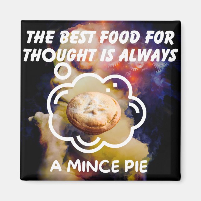 Bästa mat att tänka på - en Mince Paj Magnet (Framsidan)