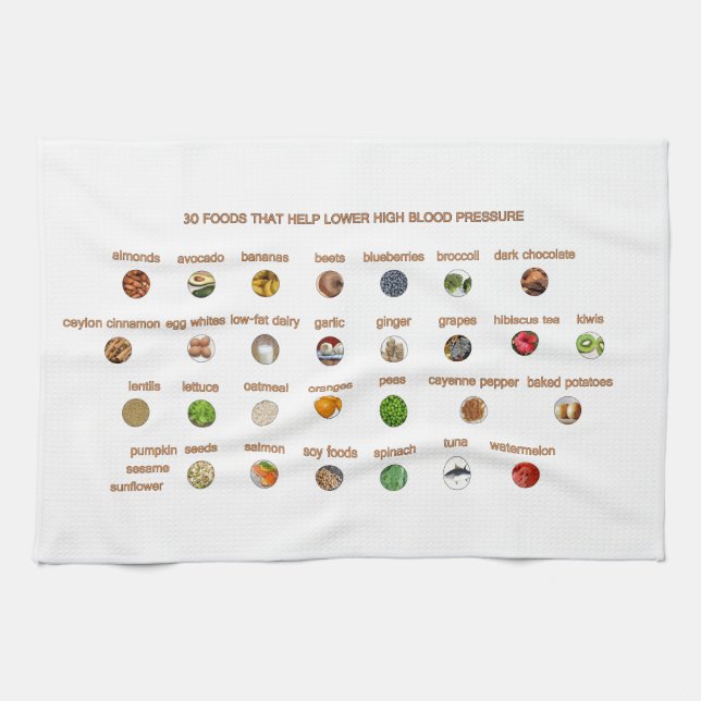 Bästa Mat som hjälper till att sänka högt blodtryc Kökshandduk (Horisontell)