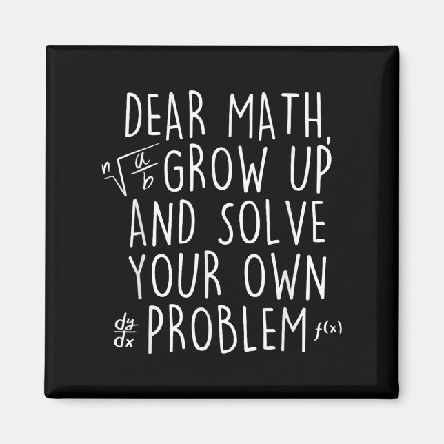 Bästa matematik Grow Up Lös dina egna problem på e Magnet (Framsidan)