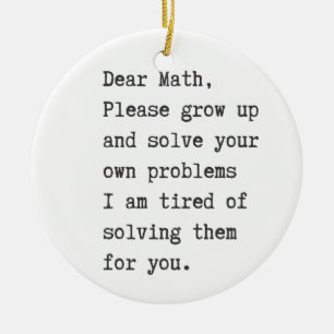 Bästa matematik löser dina egna problem julgransprydnad keramik