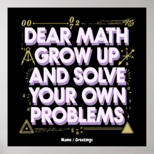 Bästa matematik, växa upp och lösa dina egna probl poster