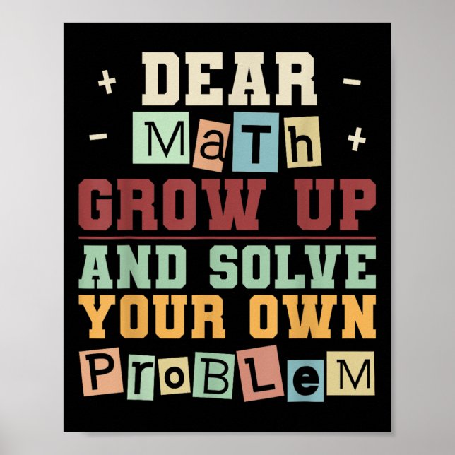 Bästa matematik växa upp och lösa dina egna proble poster (Framsidan)