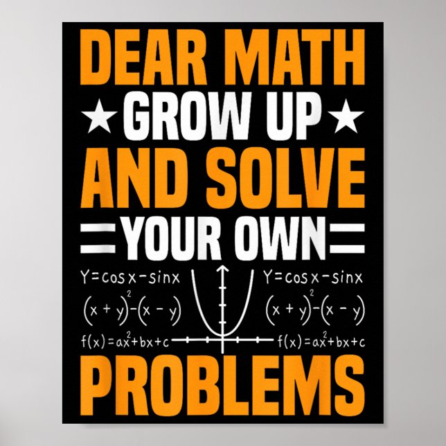Bästa matematik växa upp och lösa dina egna proble poster (Framsidan)