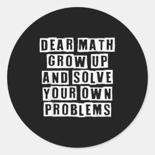 Bästa matematik växa upp och lösa dina egna proble runt klistermärke