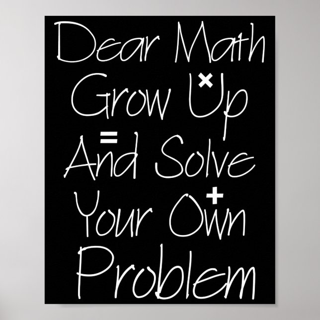 Bästa matematik växa upp och lösa ditt eget proble poster (Framsidan)