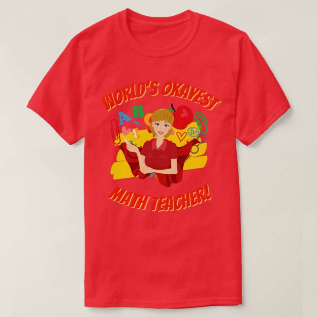 Bästa matematikläraruppskattning t shirt (Design framsida)