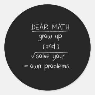 Bästa Math Funny-offert Runt Klistermärke