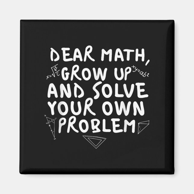 Bästa Math Grow Up Funny Math Problemsoffert Boys  Magnet (Framsidan)