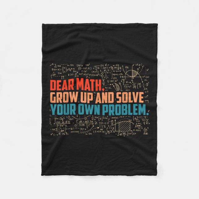 Bästa Math Grow Up Funny Math Sstickande Fleecefilt (Framsidan)