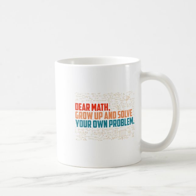 Bästa Math Grow Up Funny Math Sstickande Kaffemugg (Höger)