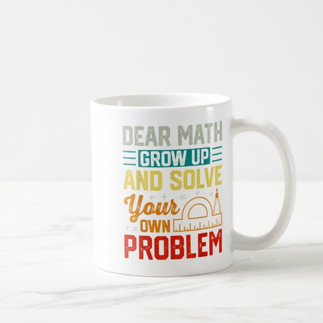 Bästa Math Grow Up Funny Problemlösare Nerdy Grap Kaffemugg (Höger)