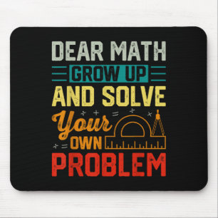 Bästa Math Grow Up Funny Problemlösare Nerdy Grap Musmatta