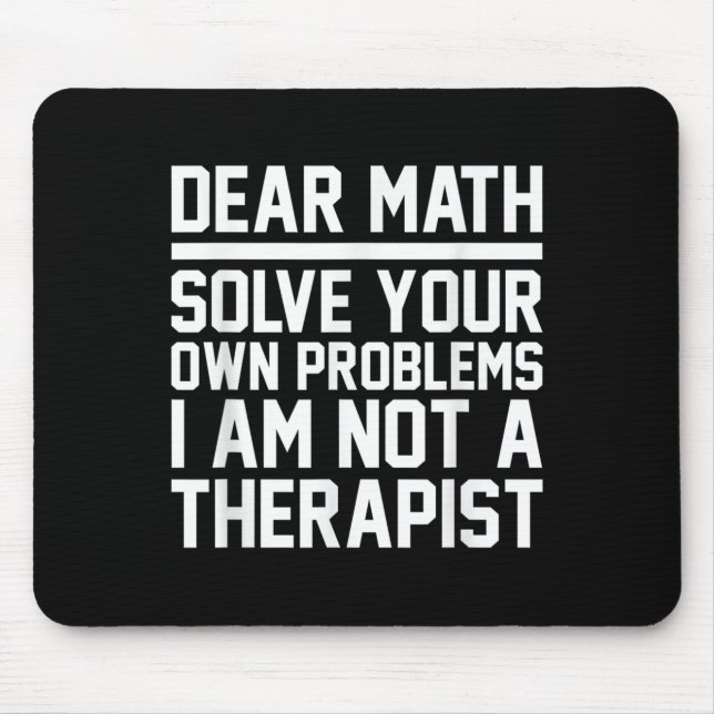 Bästa Math Humor-design, lösa problem inte en Ther Musmatta (Framsidan)