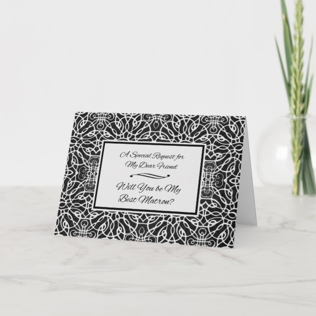 Bästa Matron of Honor-inbjudan till en vän Inbjudan (Framsida)