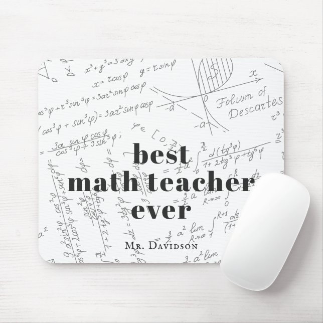 Bästa matte-lärare | Matematisk formelmonogram Musmatta (Med mus)