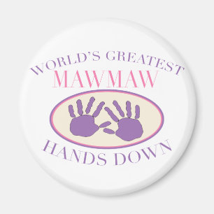 Bästa MawMaw-Hands Down T-shirt Magnet
